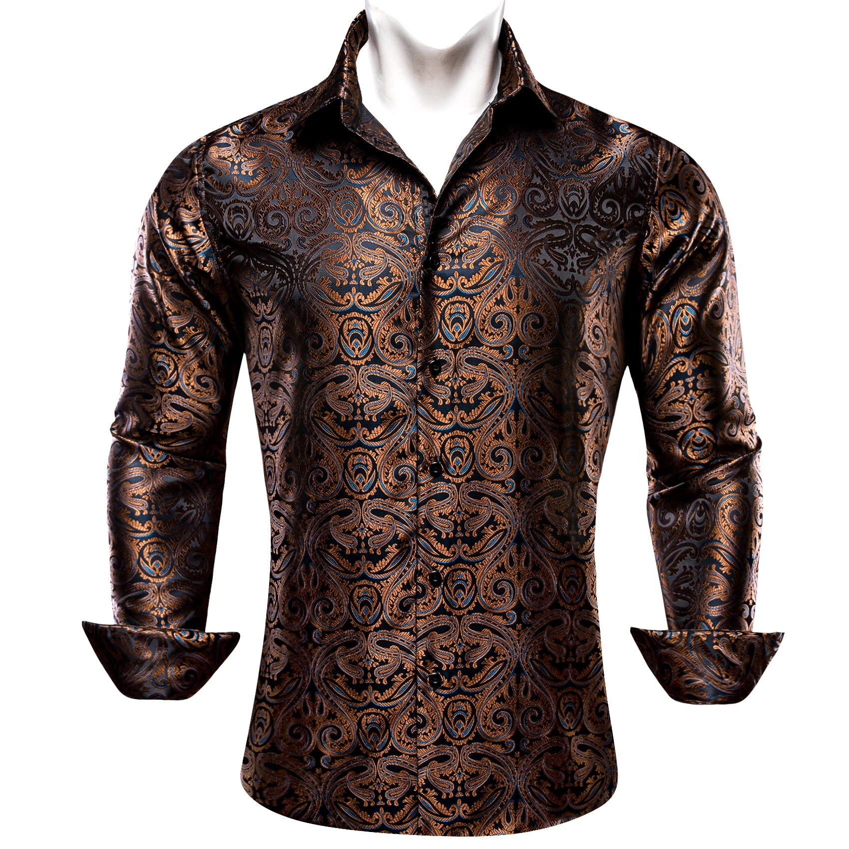 GentCrest Blue Paisley Shirt - Image 1
