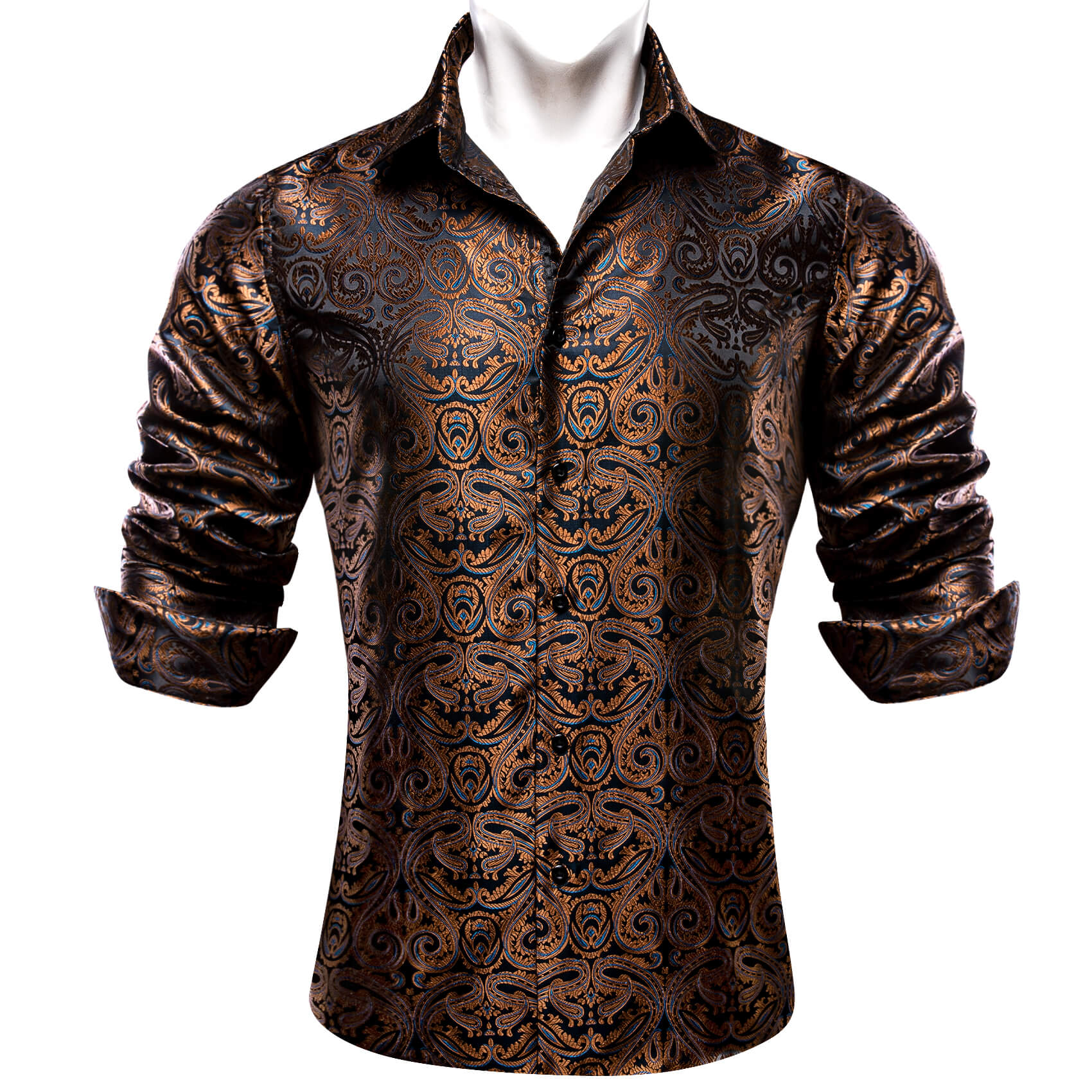 GentCrest Blue Paisley Shirt - Image 3