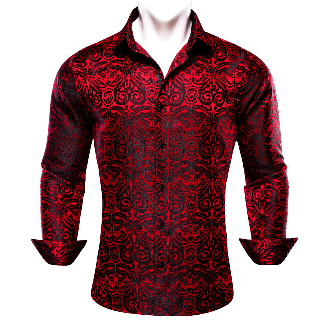 GentCrest Black Paisley Shirt - Image 1