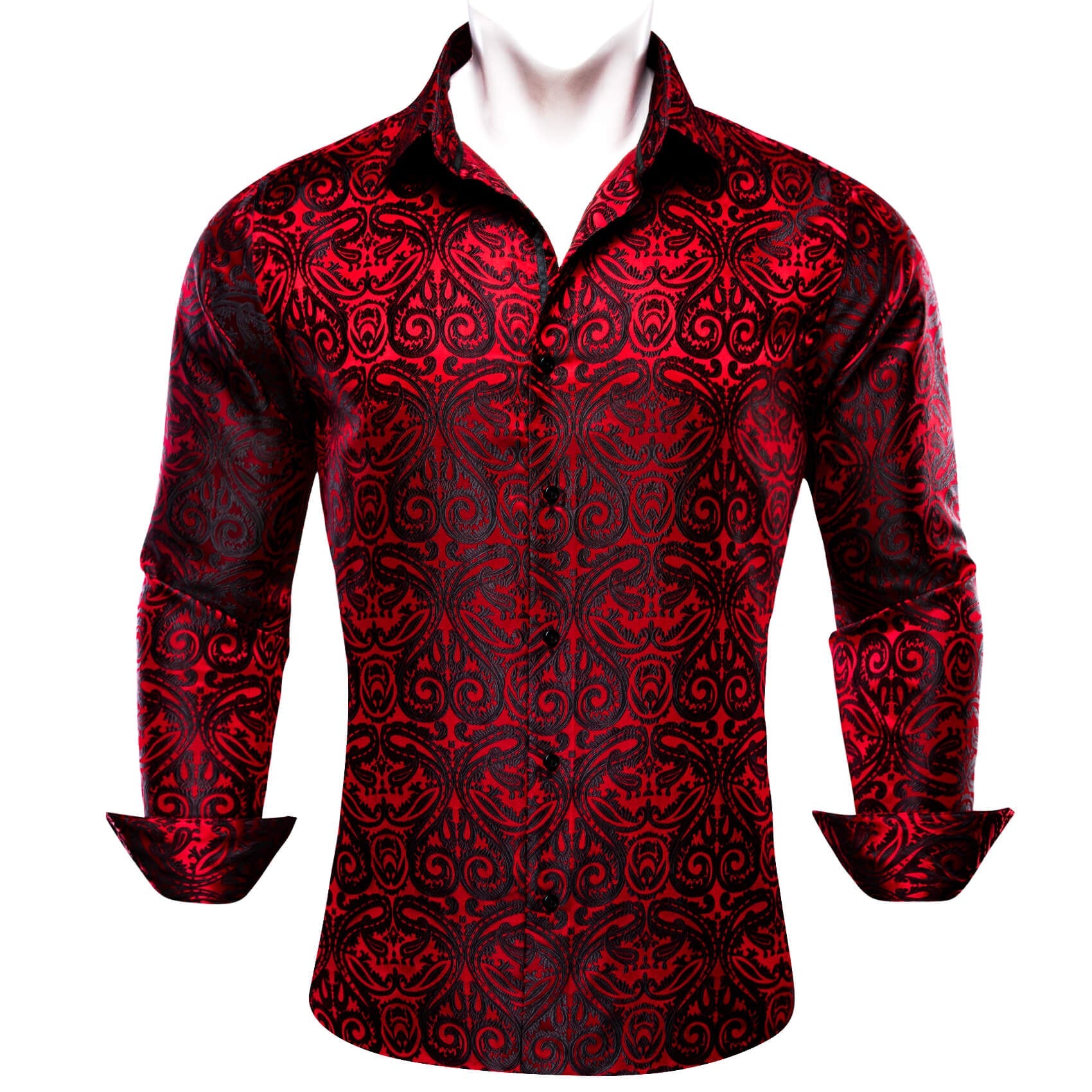 GentCrest Black Paisley Shirt - Image 1