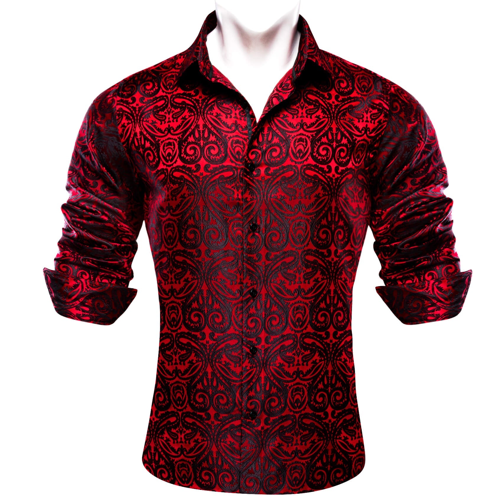 GentCrest Black Paisley Shirt - Image 3