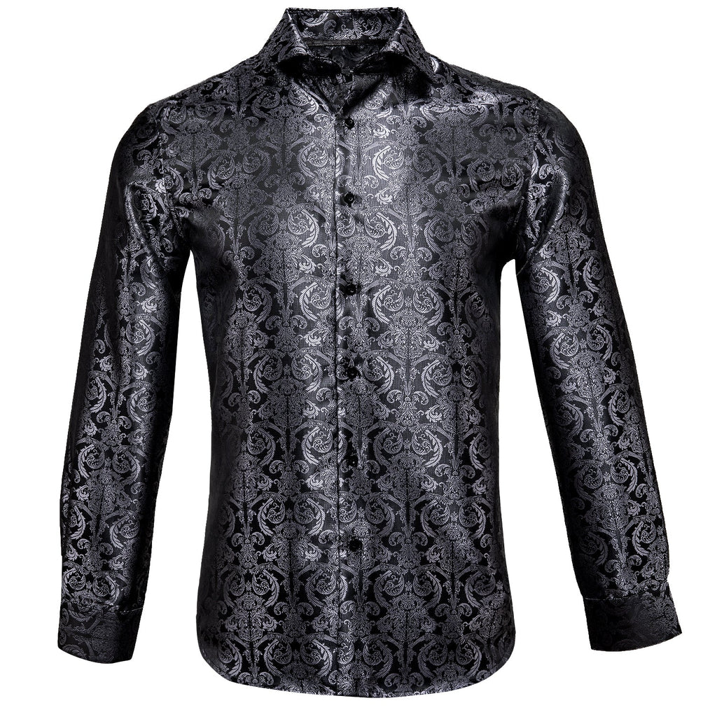 GentCrest Black Floral Shirt - Image 5