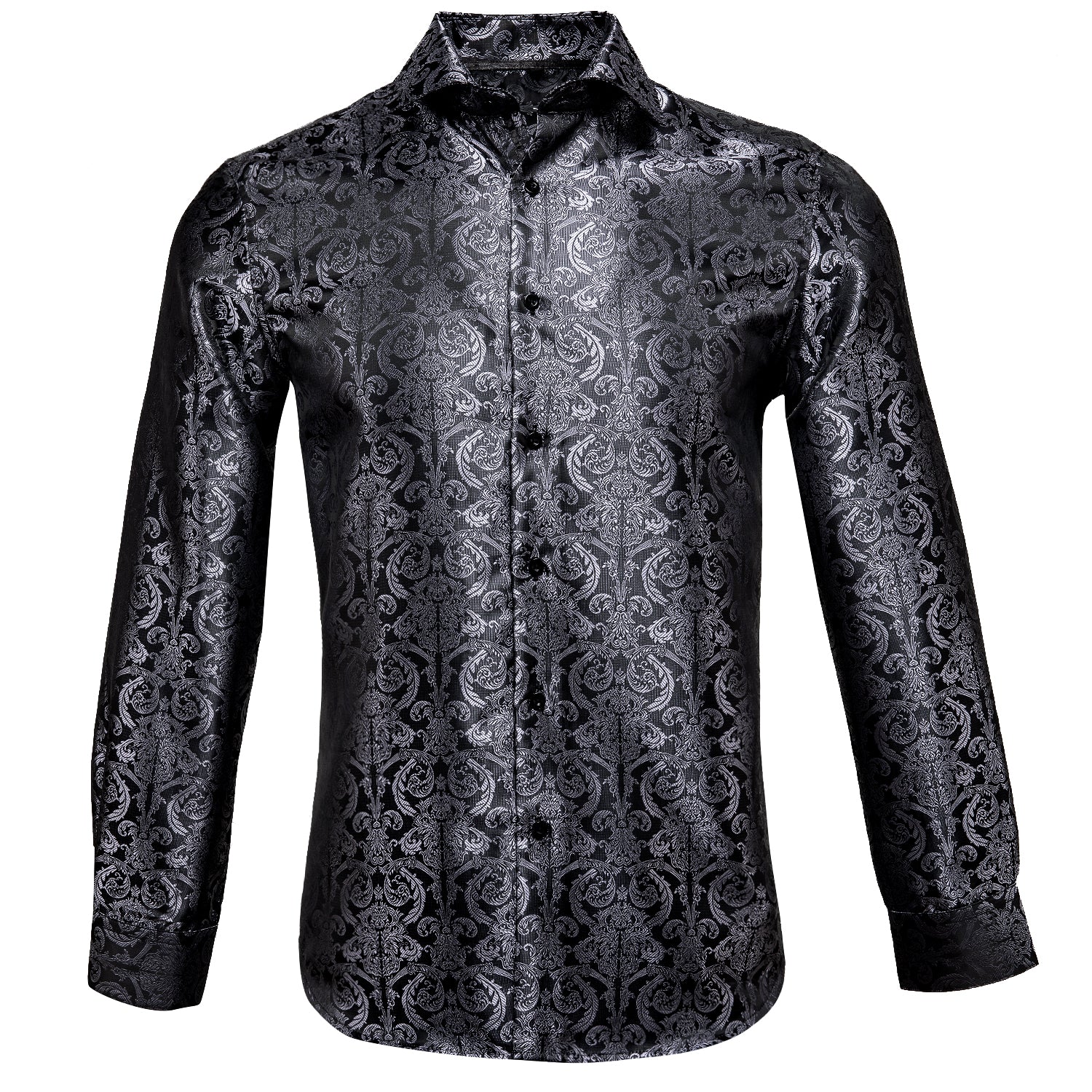 GentCrest Black Floral Shirt - Image 5