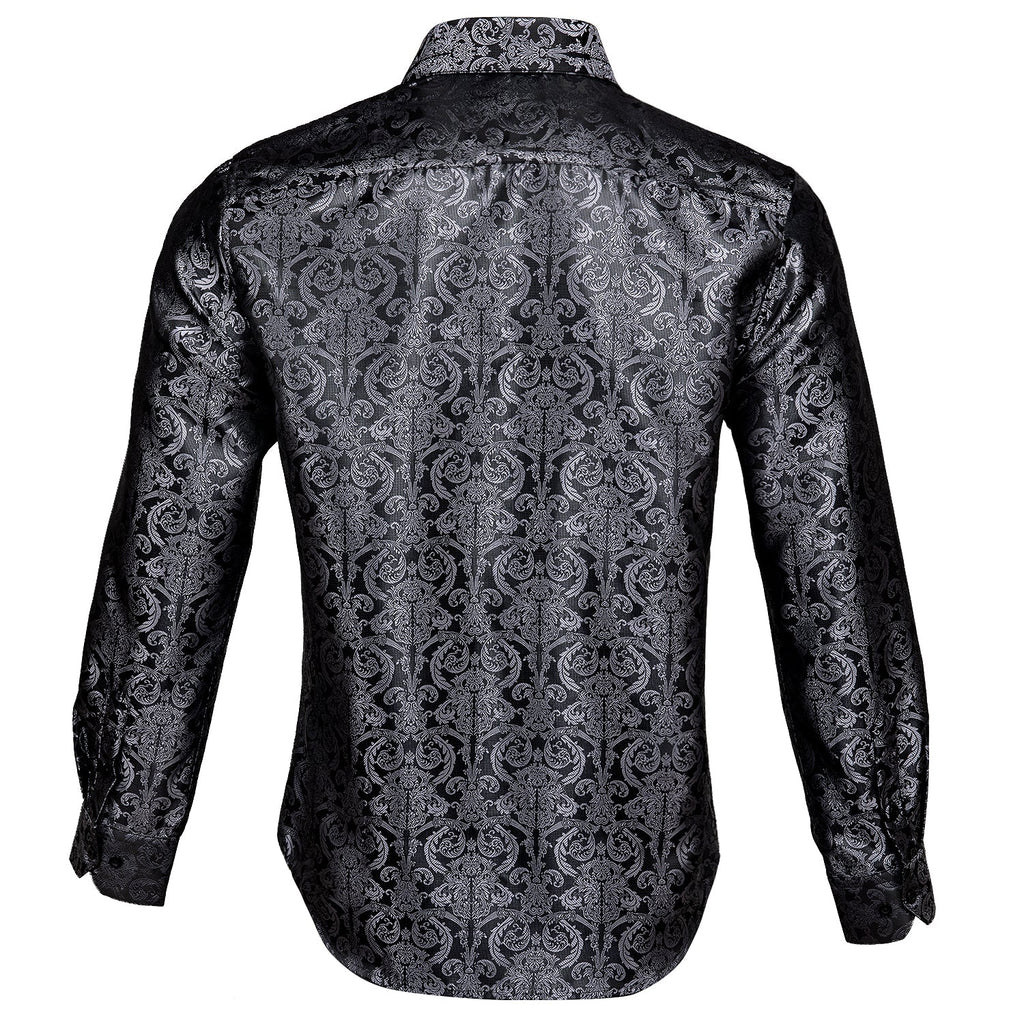 GentCrest Black Floral Shirt - Image 3