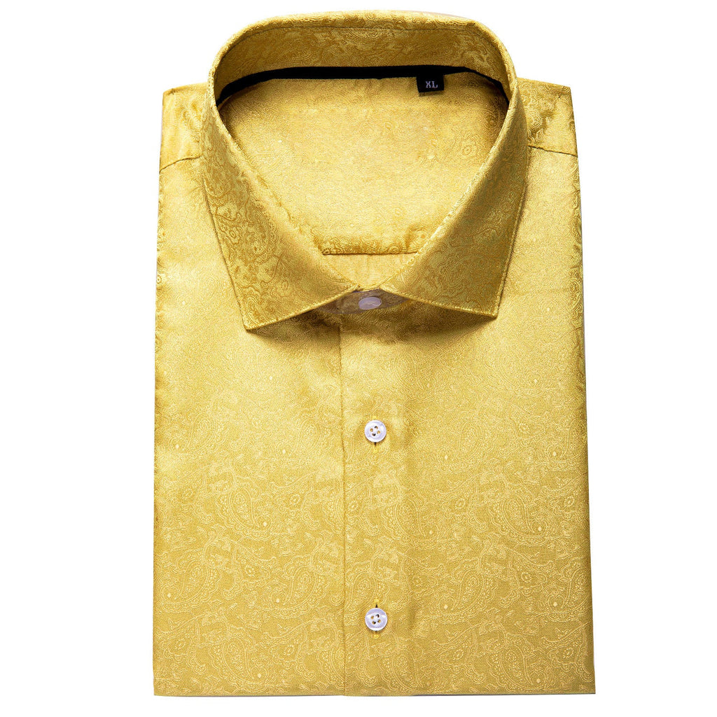 GentCrest Gold Paisley Shirt - Image 1