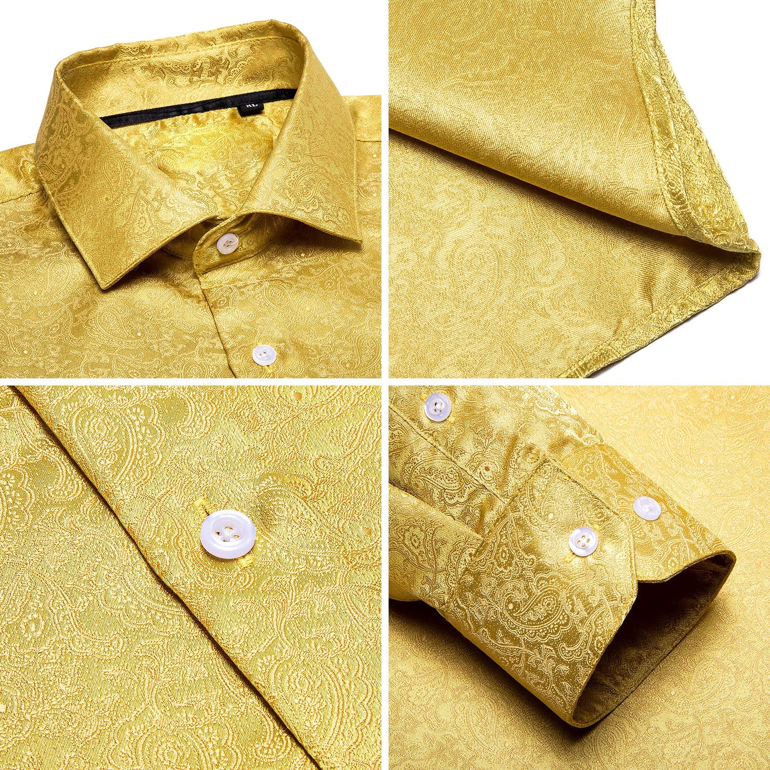 GentCrest Gold Paisley Shirt - Image 5