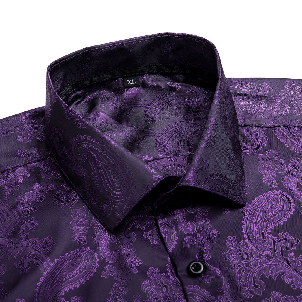GentCrest Purple Paisley Shirt - Image 3