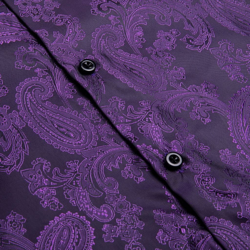 GentCrest Purple Paisley Shirt - Image 4