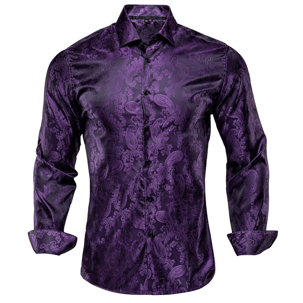 GentCrest Purple Paisley Shirt - Image 5