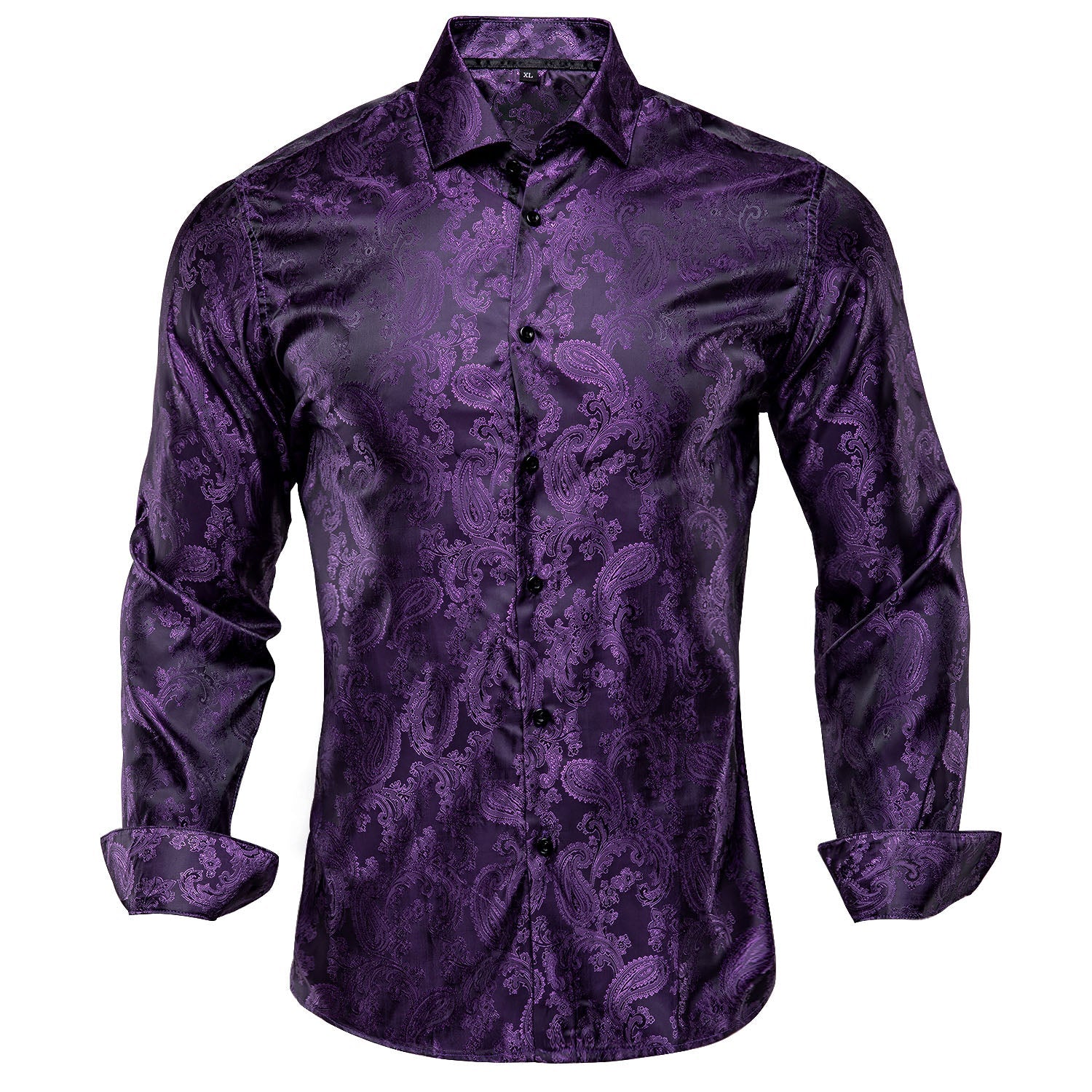 GentCrest Purple Paisley Shirt - Image 5