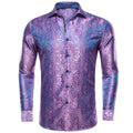 Pink and Blue Paisley Dress Shirt - GentCrest