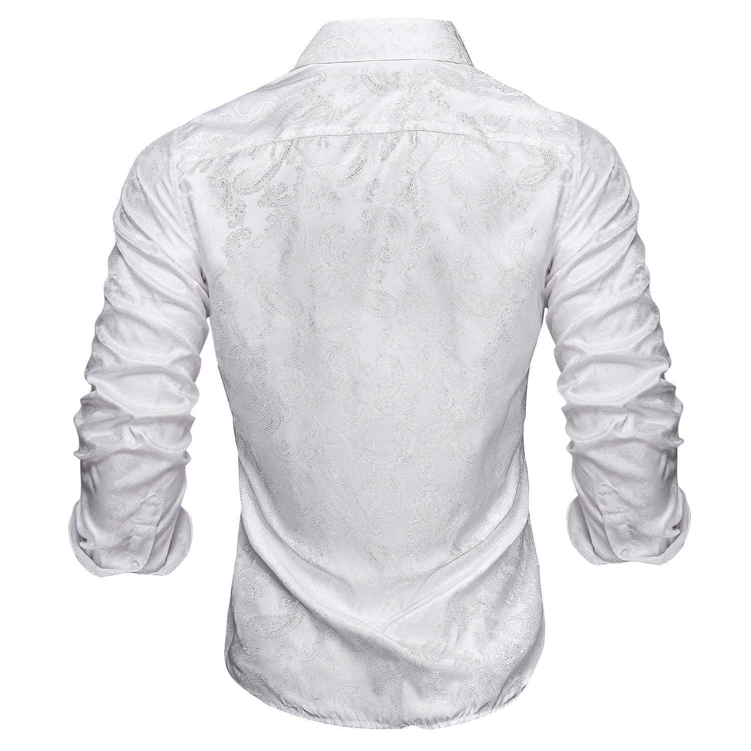 White Paisley Dress Shirt - GentCrest - View 4