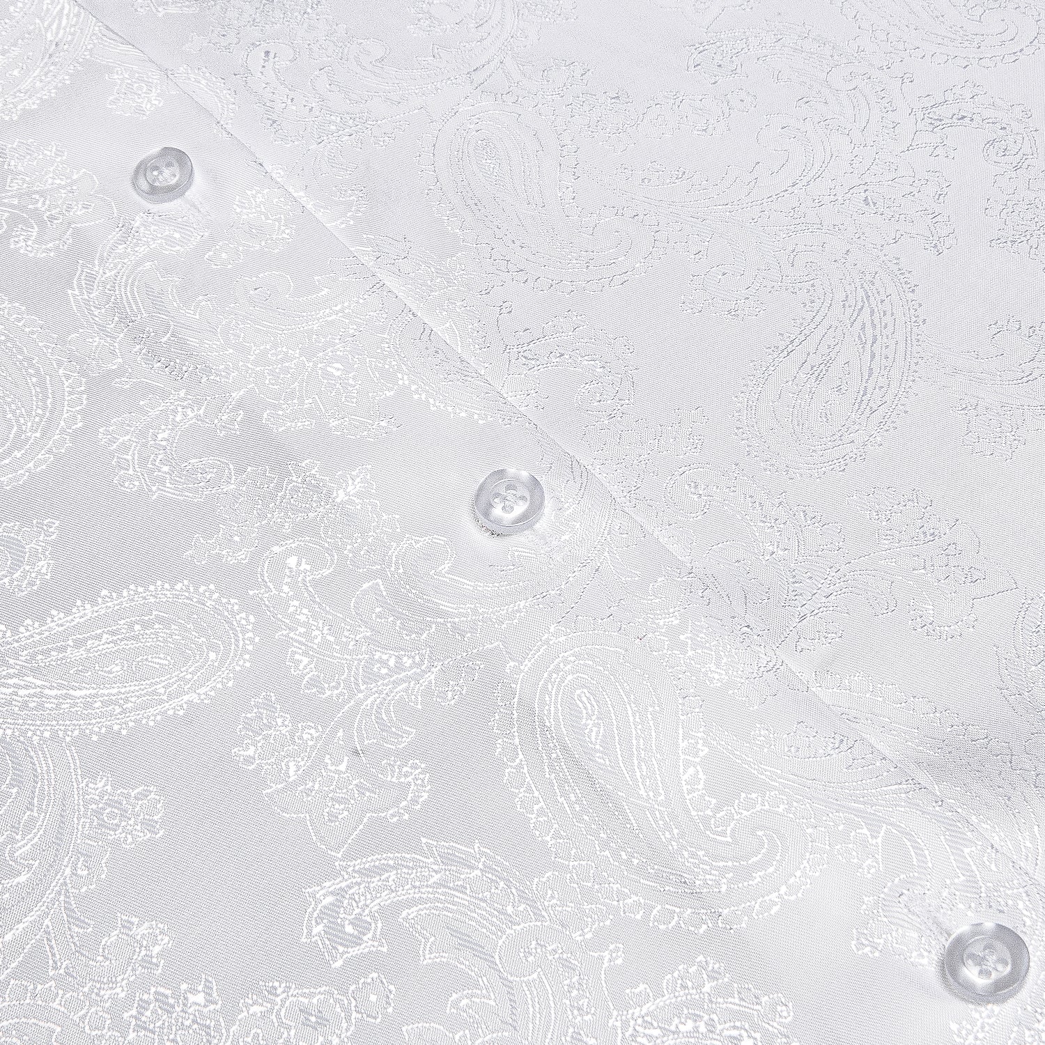 White Paisley Dress Shirt - GentCrest - View 3