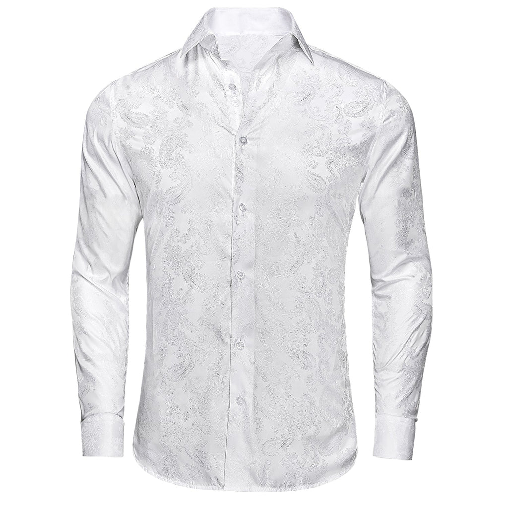 White Paisley Dress Shirt - GentCrest