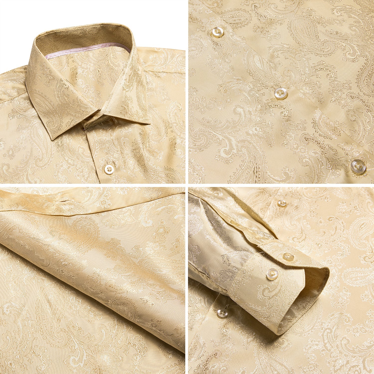 GentCrest Khaki Paisley Shirt - Image 4