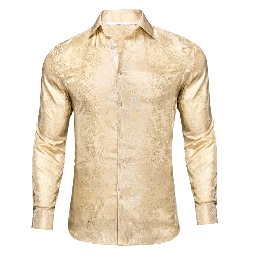 GentCrest Khaki Paisley Shirt - Image 1