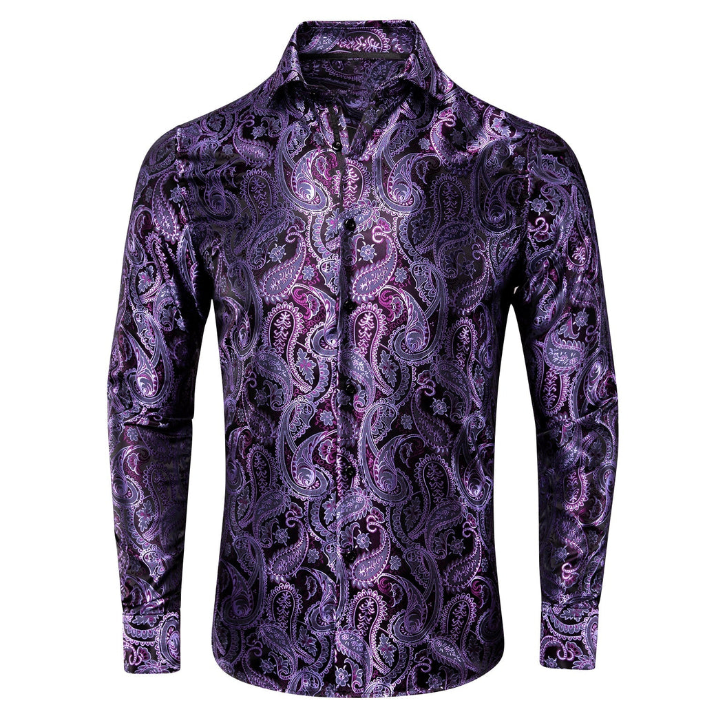 Purple Paisley Luxury Dress Shirt - GentCrest