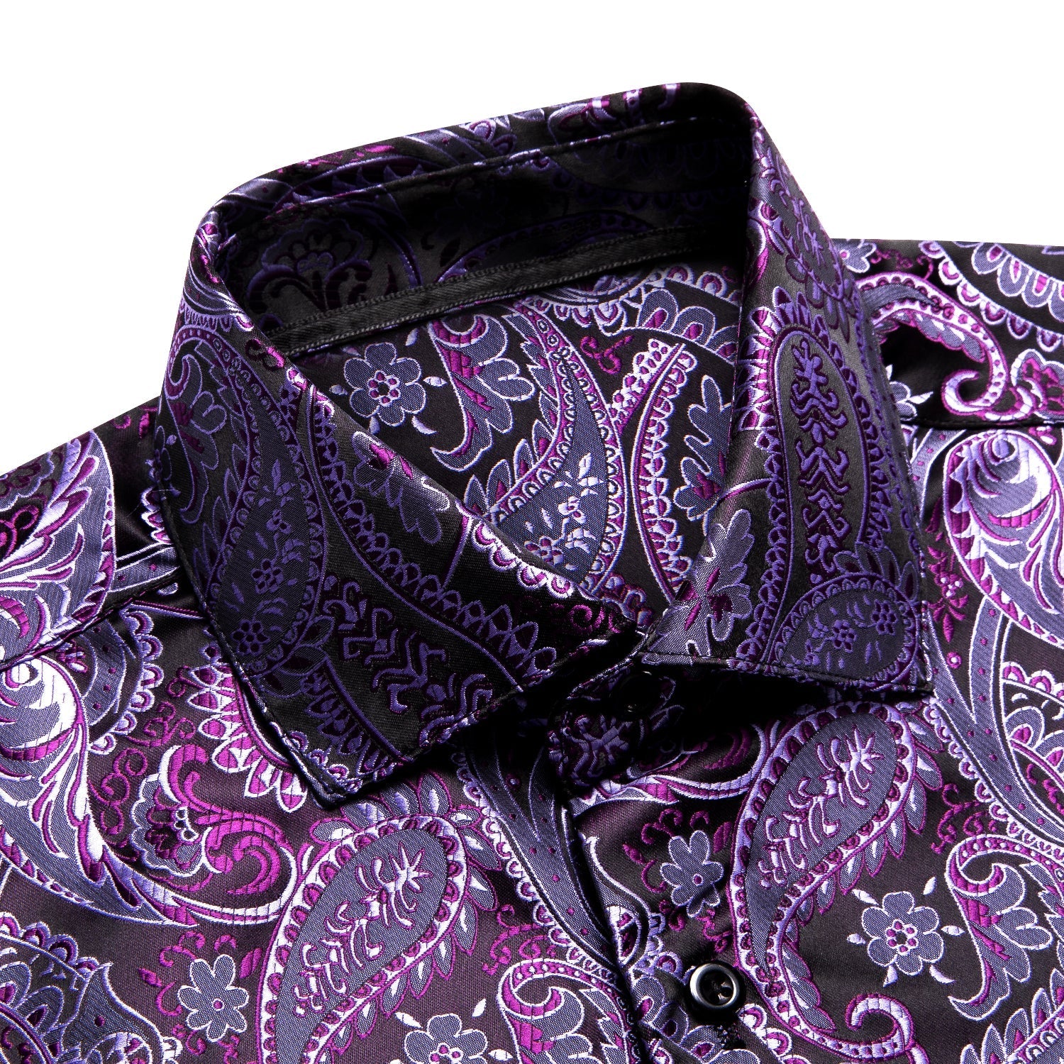 Purple Paisley Luxury Dress Shirt - GentCrest - View 2