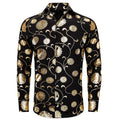 Gold and Black Floral Dress Shirt - GentCrest