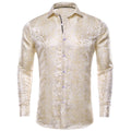 Champagne and White Floral Dress Shirt - GentCrest