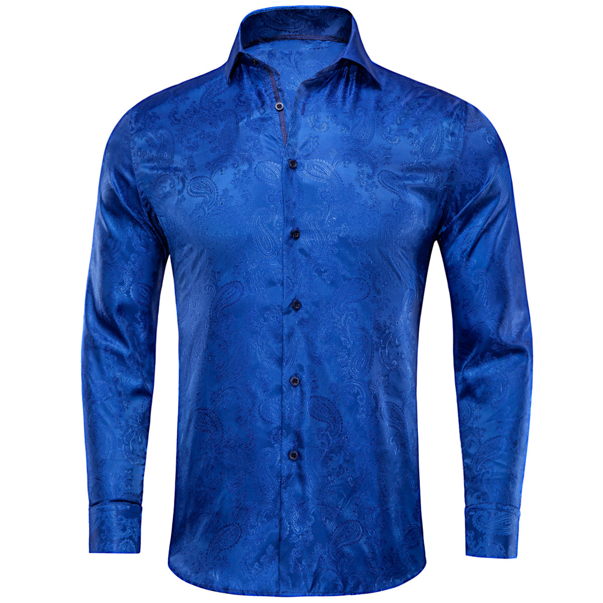 Royal Blue Paisley Dress Shirt - GentCrest