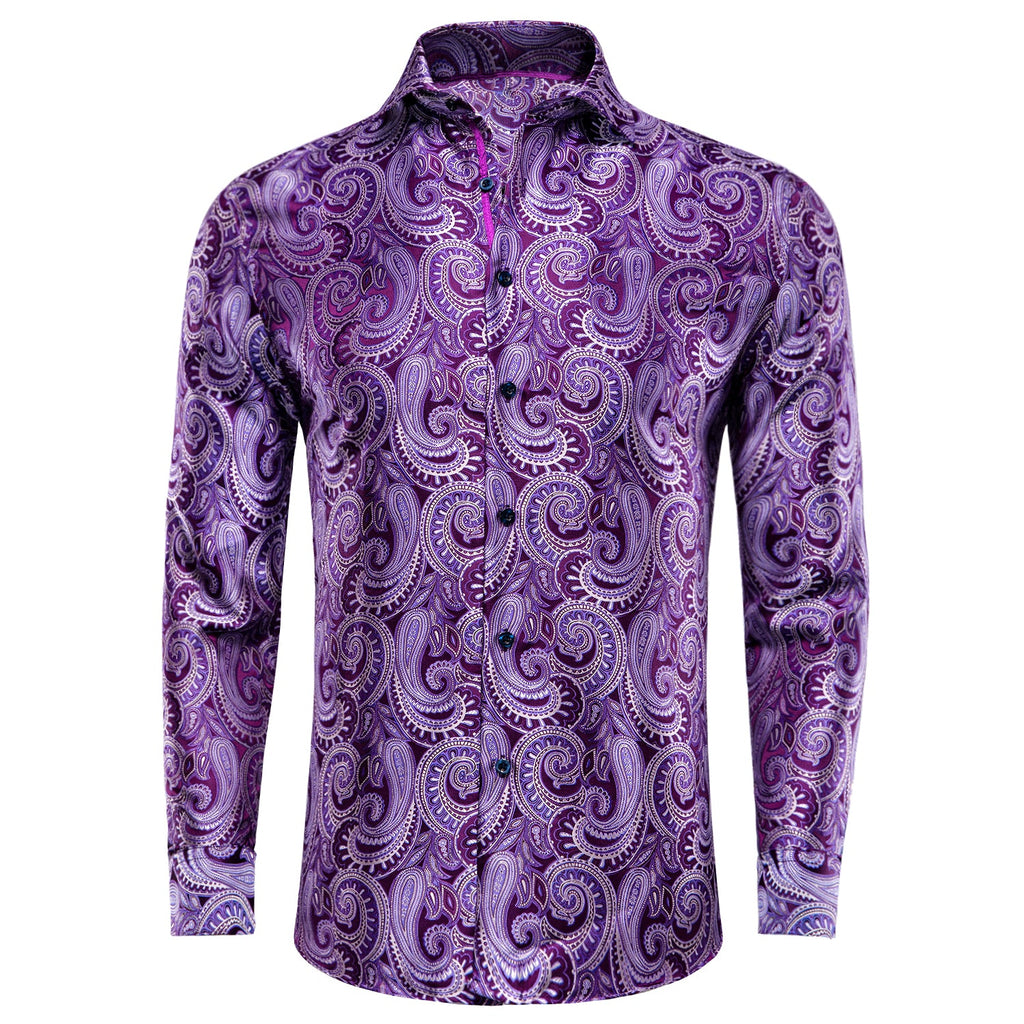 GentCrest Purple Paisley Shirt - Image 3