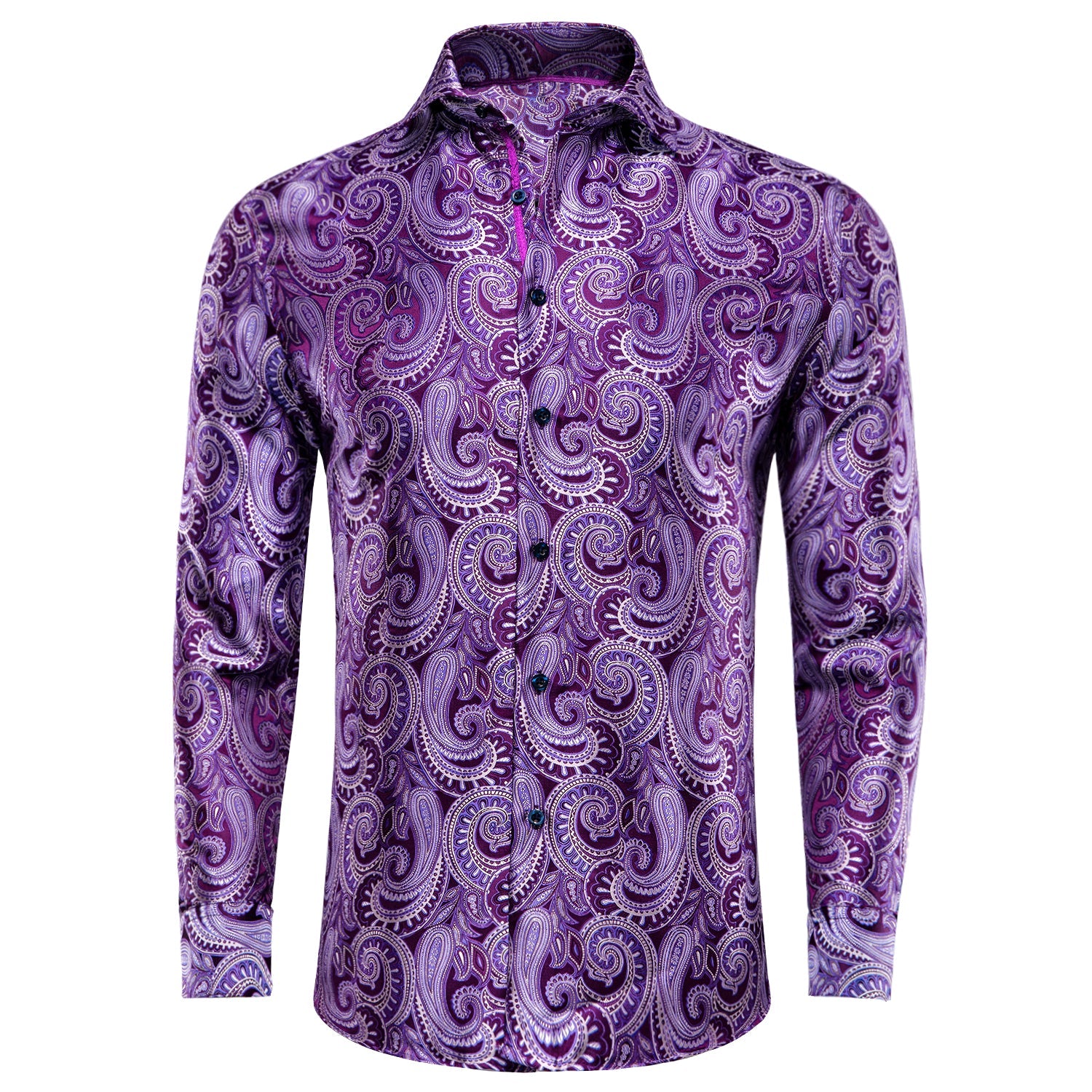 GentCrest Purple Paisley Shirt - Image 3