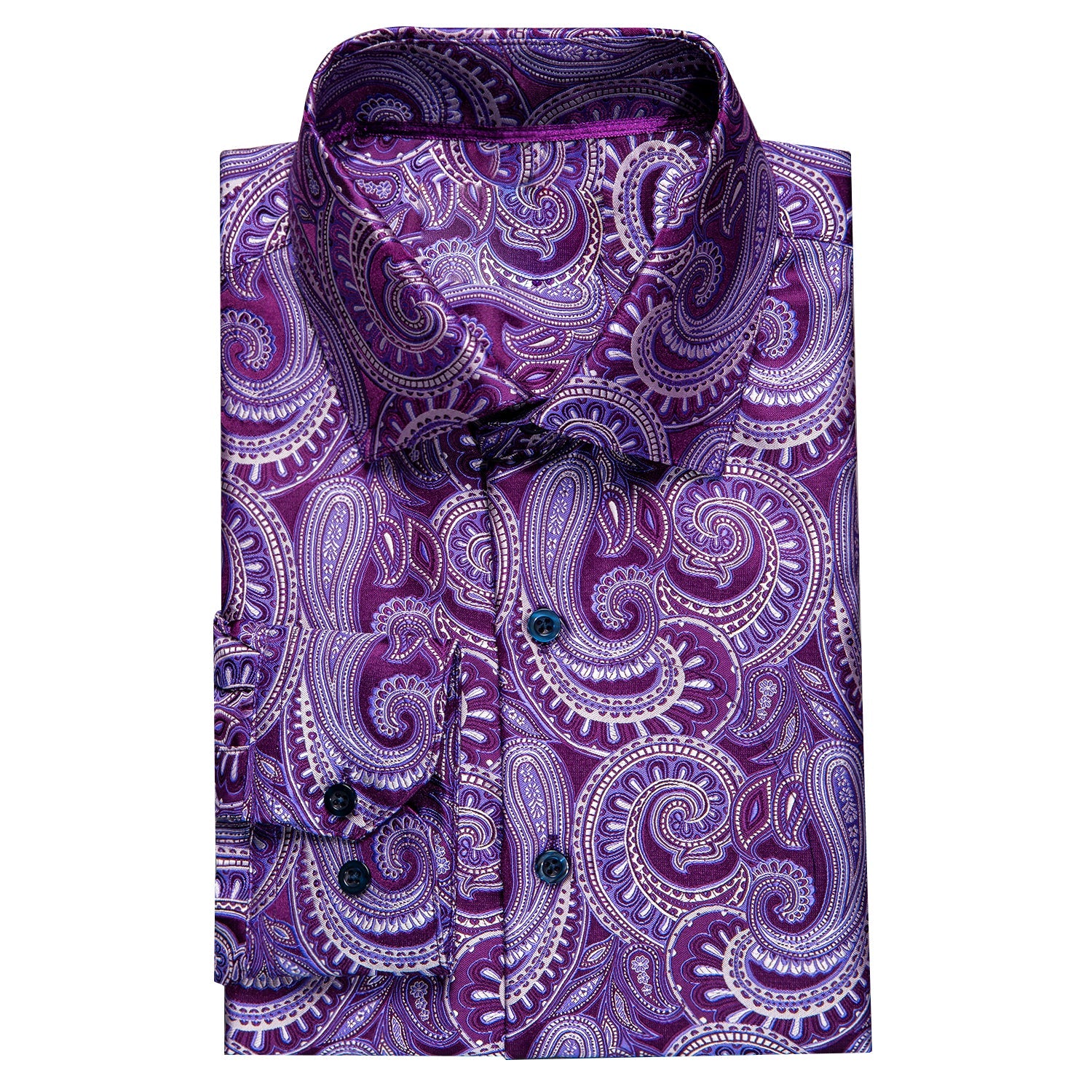 GentCrest Purple Paisley Shirt - Image 2