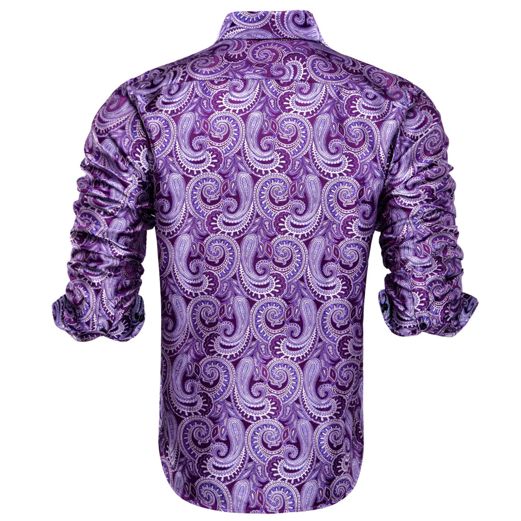 GentCrest Purple Paisley Shirt - Image 4