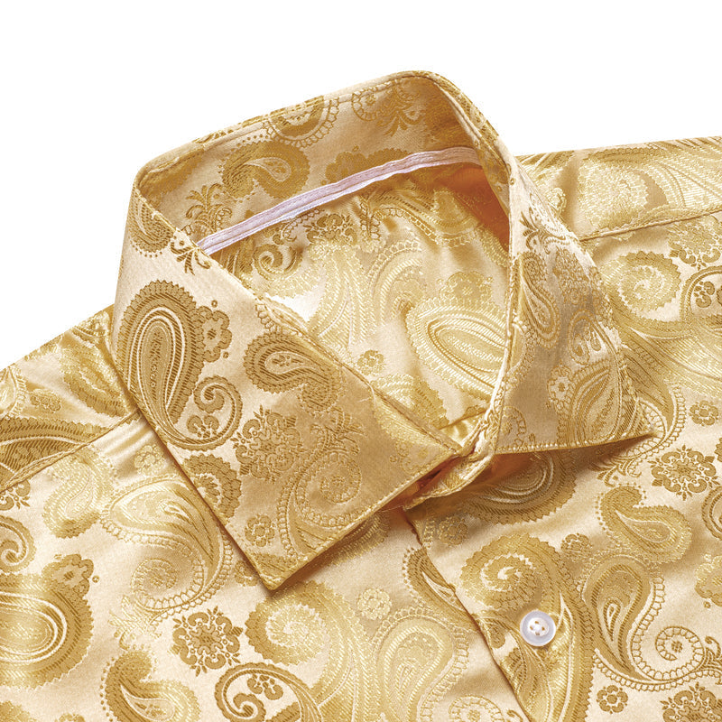 Yellow Paisley Dress Shirt - GentCrest - View 2