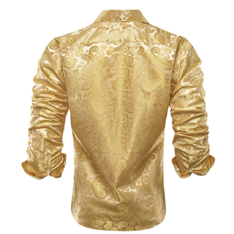 Yellow Paisley Dress Shirt - GentCrest - View 4