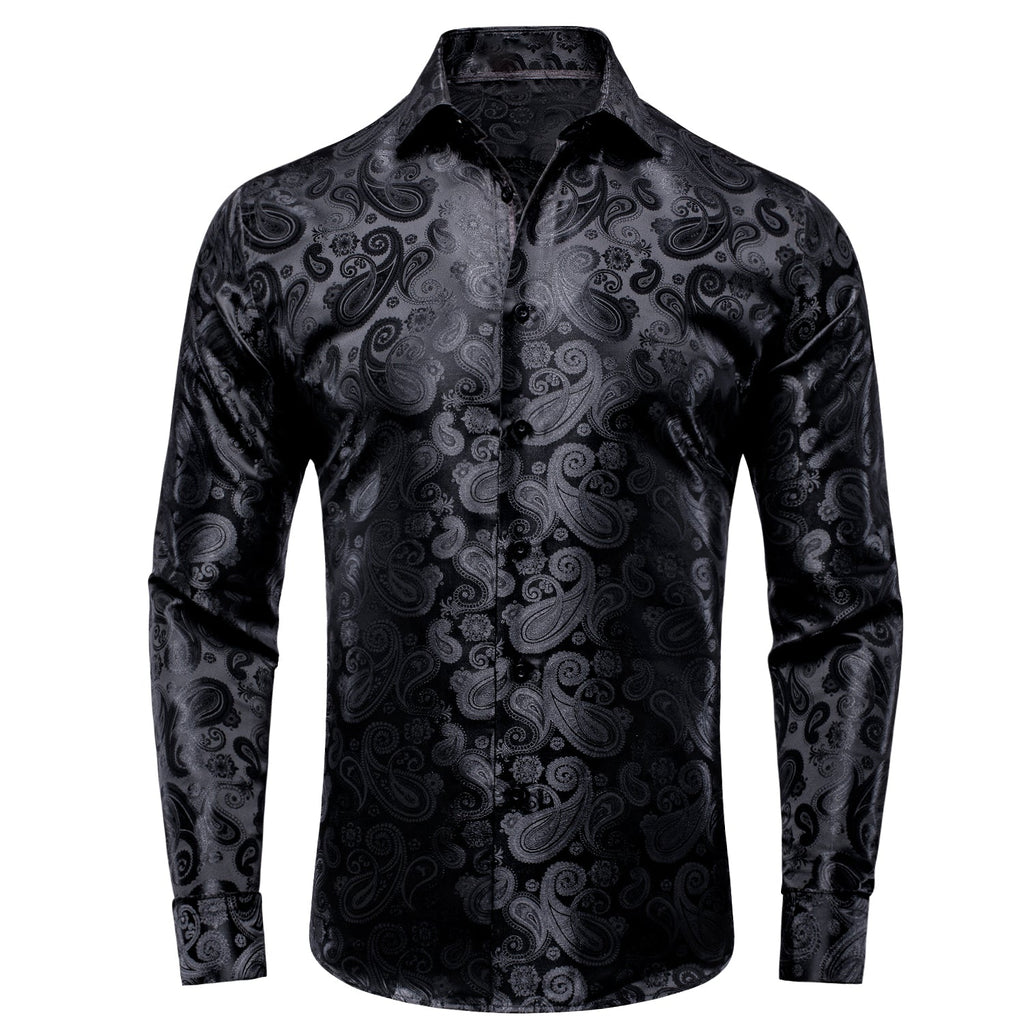 GentCrest Black Paisley Shirt - Image 2