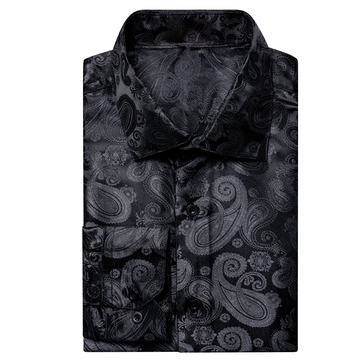 GentCrest Black Paisley Shirt - Image 1
