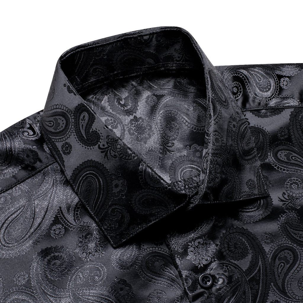 GentCrest Black Paisley Shirt - Image 4