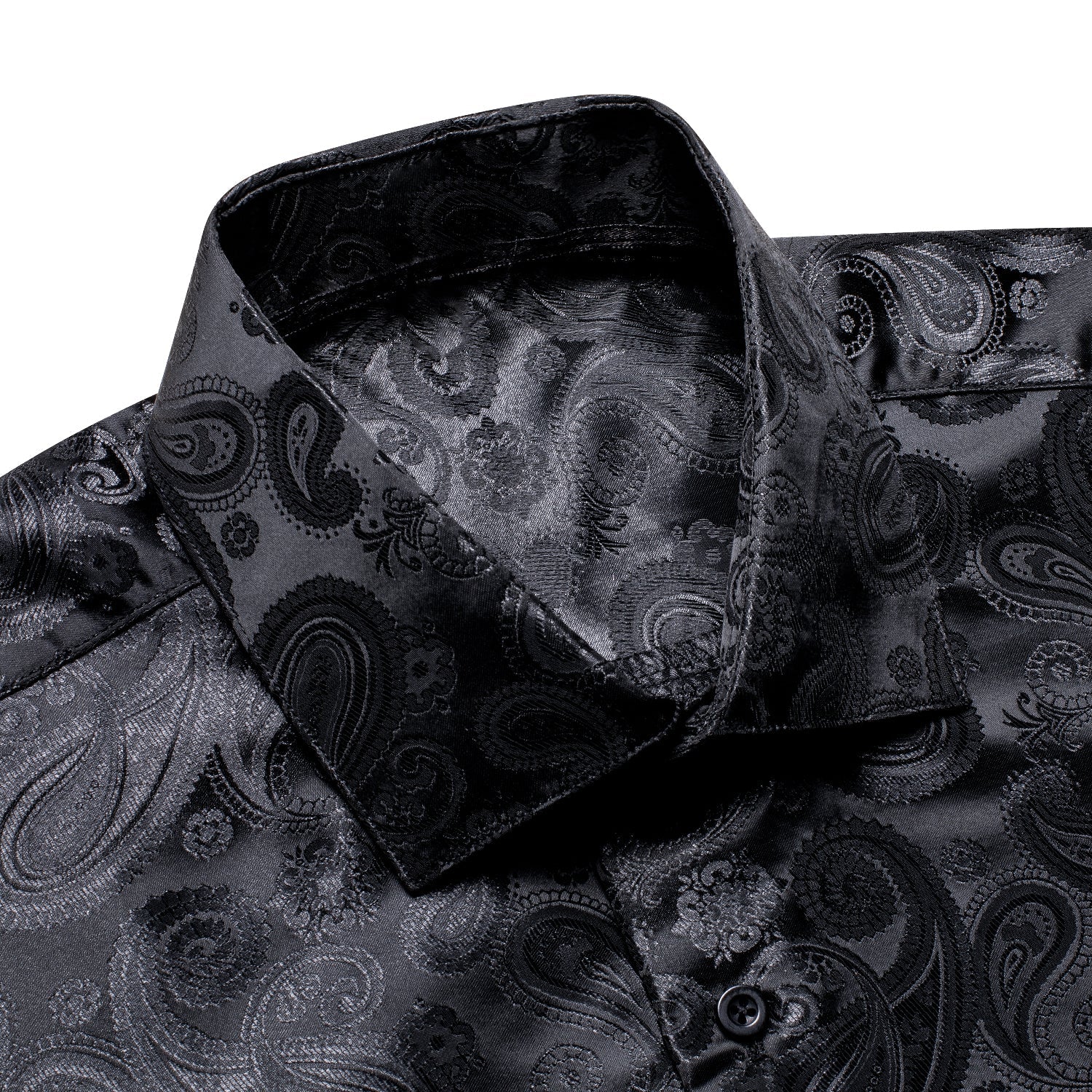 GentCrest Black Paisley Shirt - Image 4