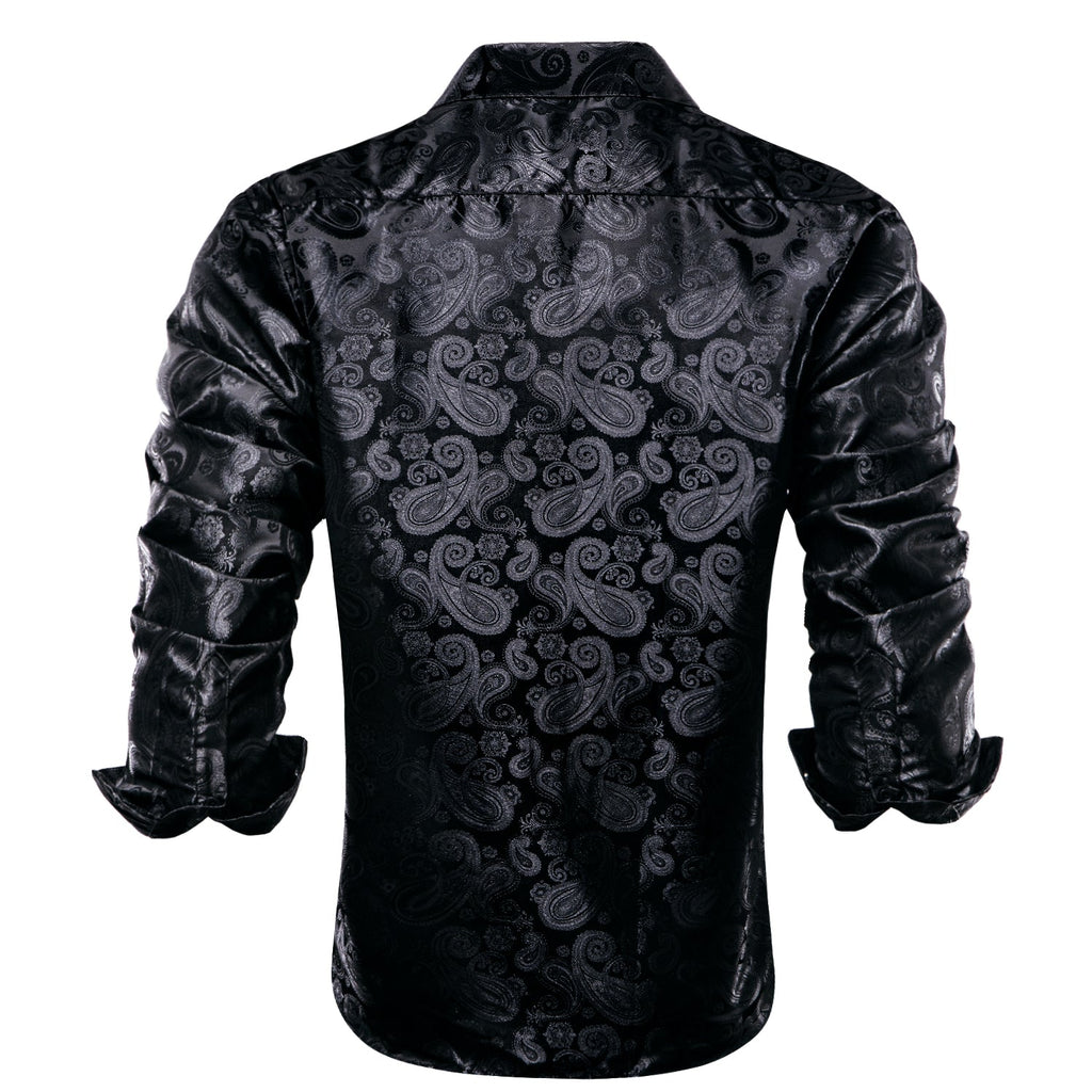 GentCrest Black Paisley Shirt - Image 3
