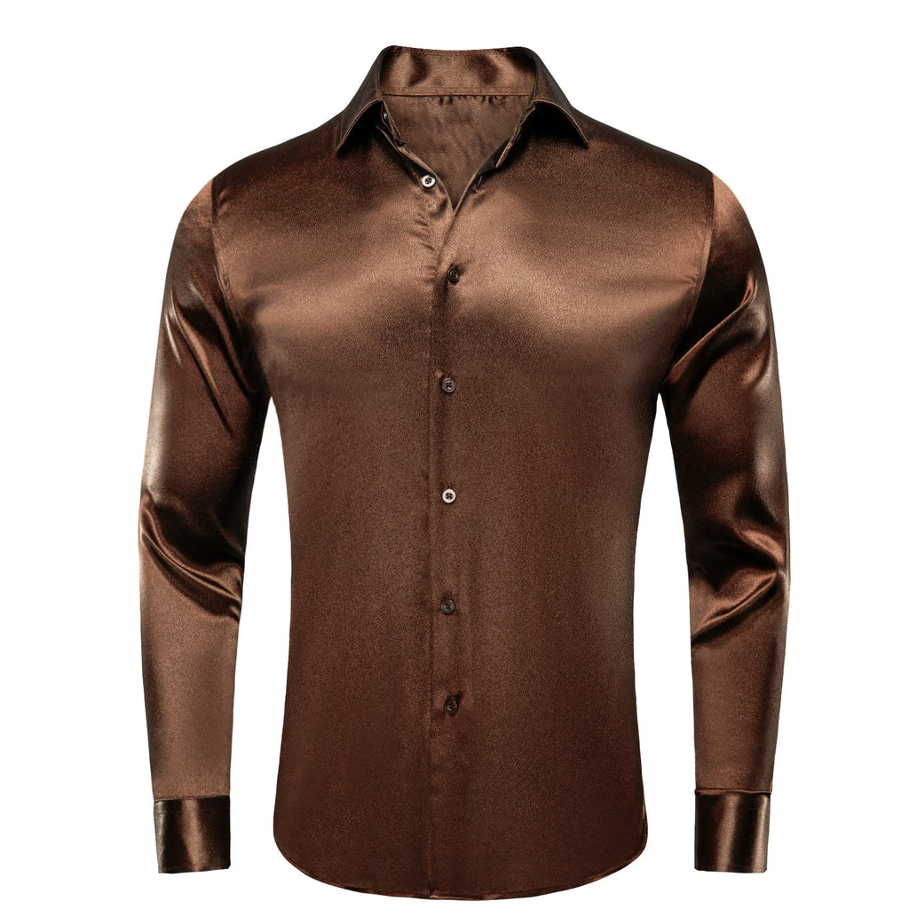 GentCrest Brown Solid Shirt - Image 2