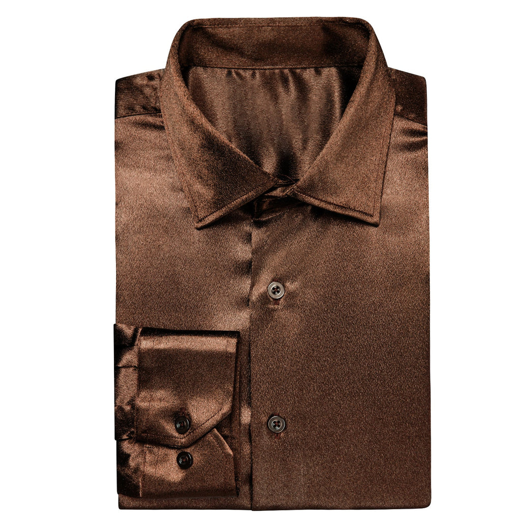 GentCrest Brown Solid Shirt - Image 1