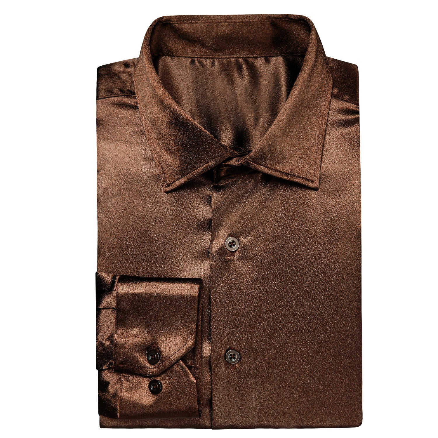 GentCrest Brown Solid Shirt - Image 1