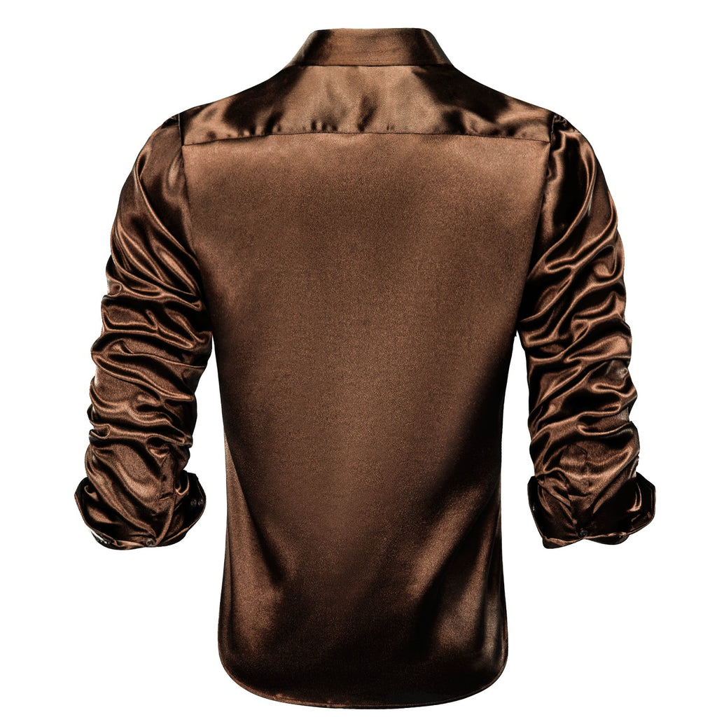 GentCrest Brown Solid Shirt - Image 3
