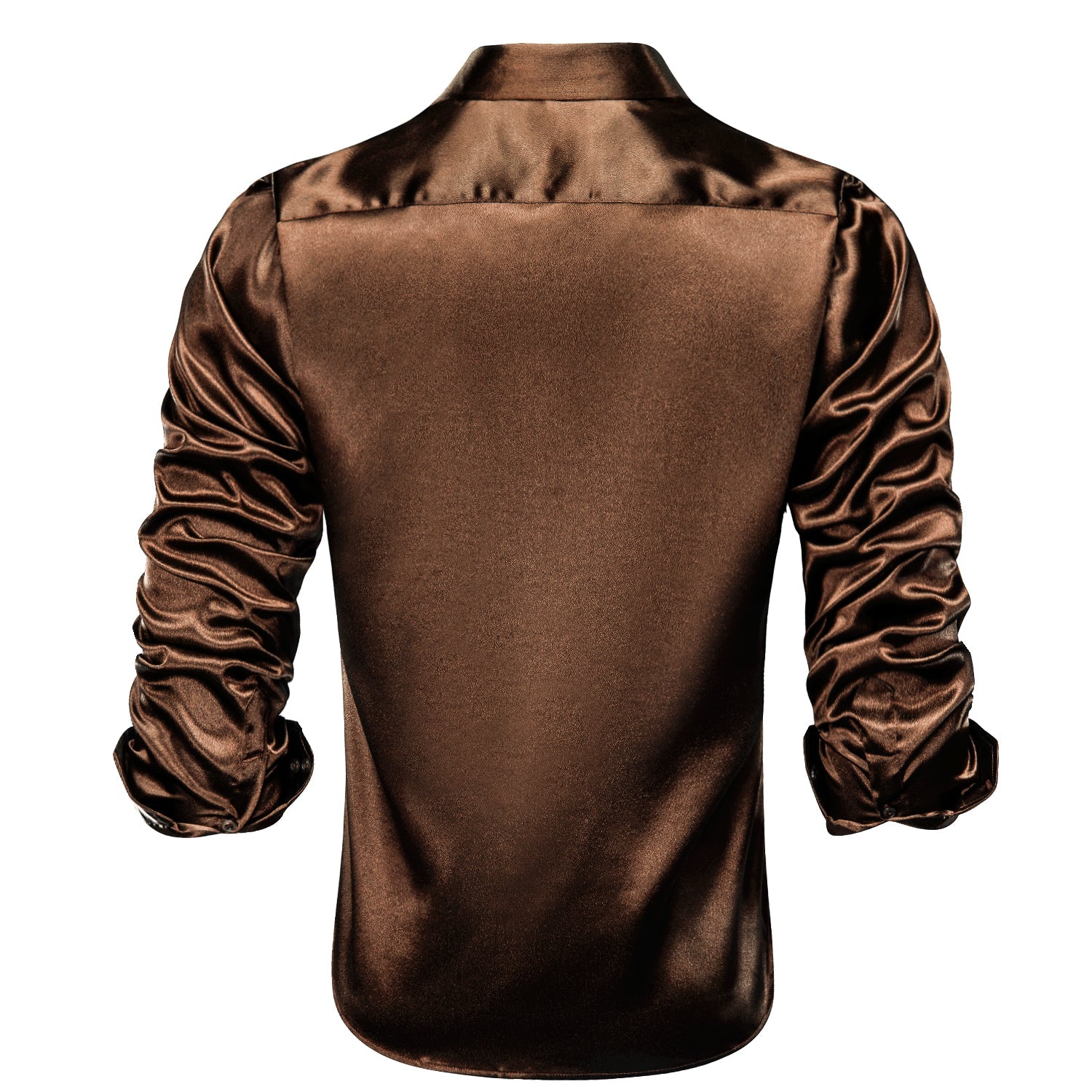 GentCrest Brown Solid Shirt - Image 3