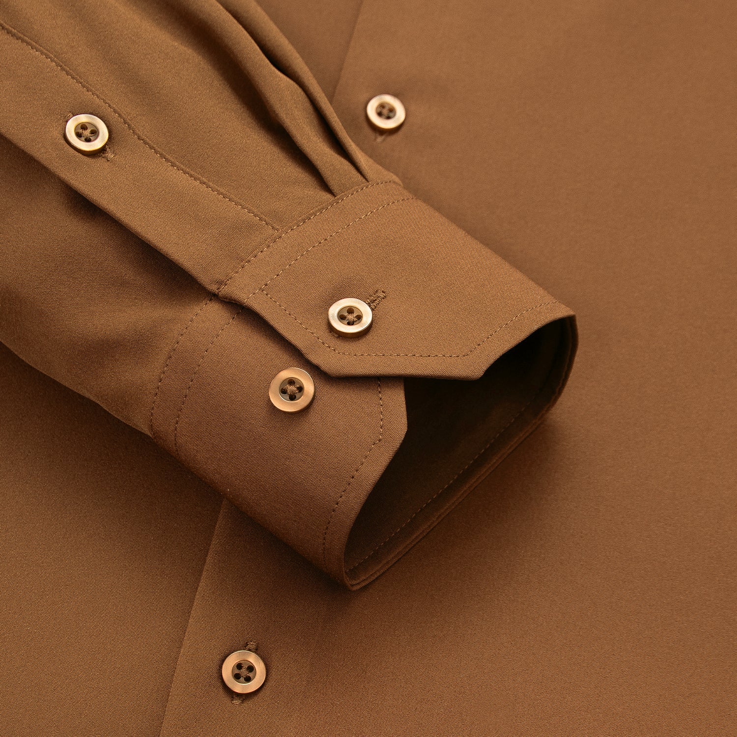 GentCrest Brown Solid Shirt - Image 4