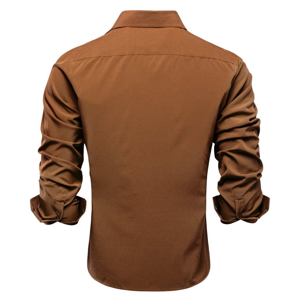 GentCrest Brown Solid Shirt - Image 2