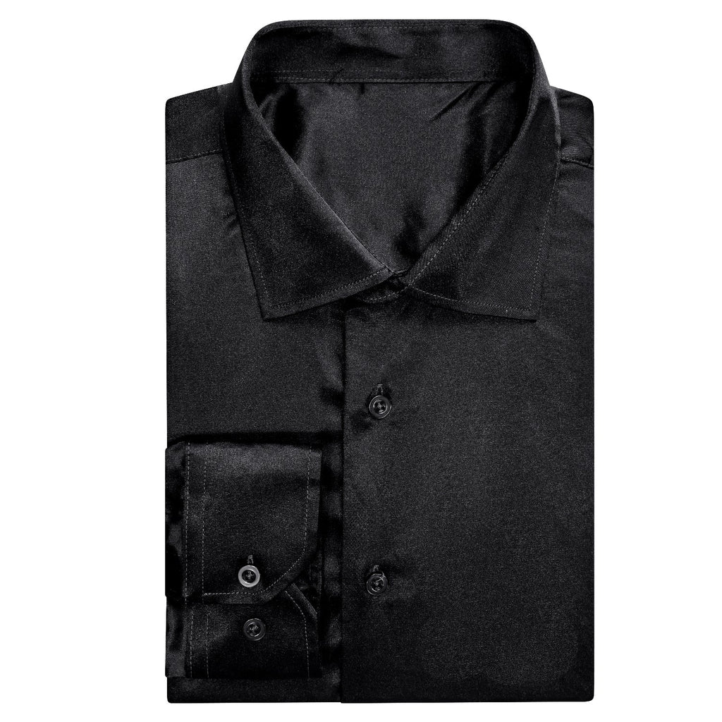GentCrest Black Solid Shirt - Image 4