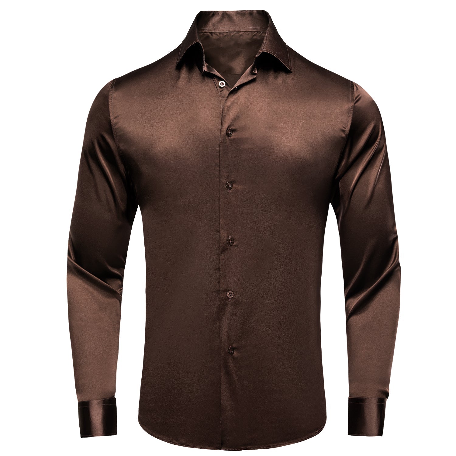 GentCrest Brown Solid Shirt - Image 2