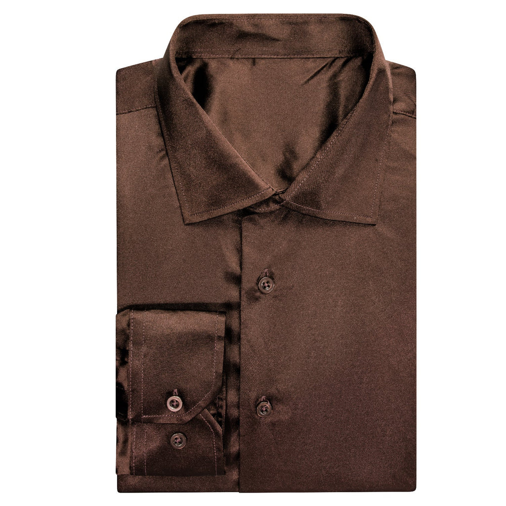 GentCrest Brown Solid Shirt - Image 1