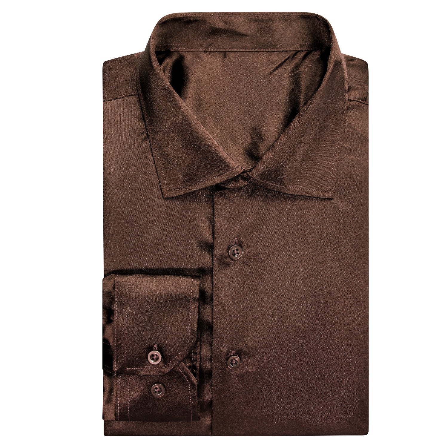 GentCrest Brown Solid Shirt - Image 1