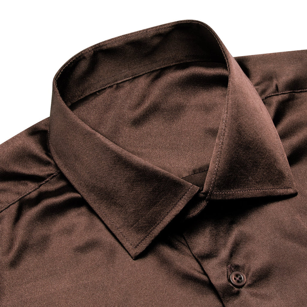 GentCrest Brown Solid Shirt - Image 4
