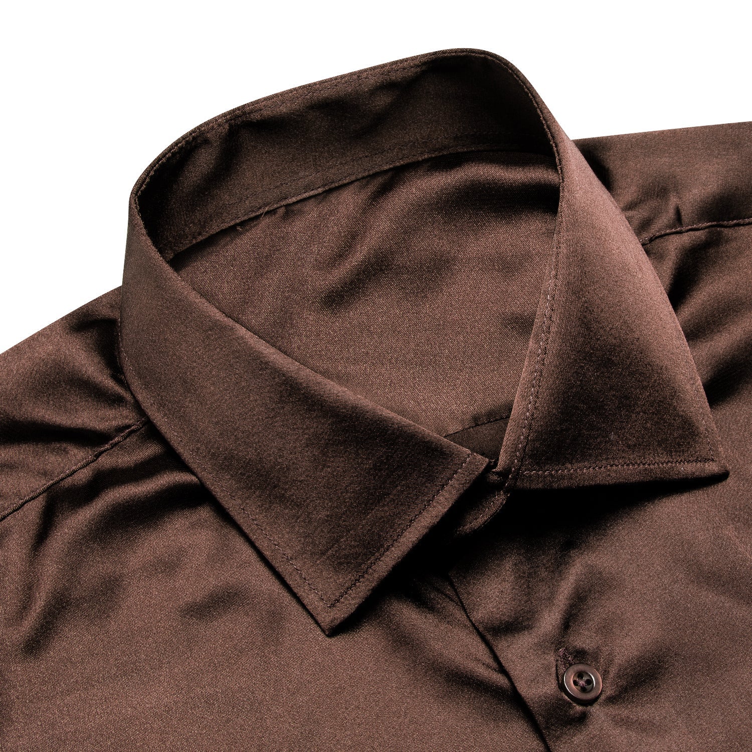 GentCrest Brown Solid Shirt - Image 4