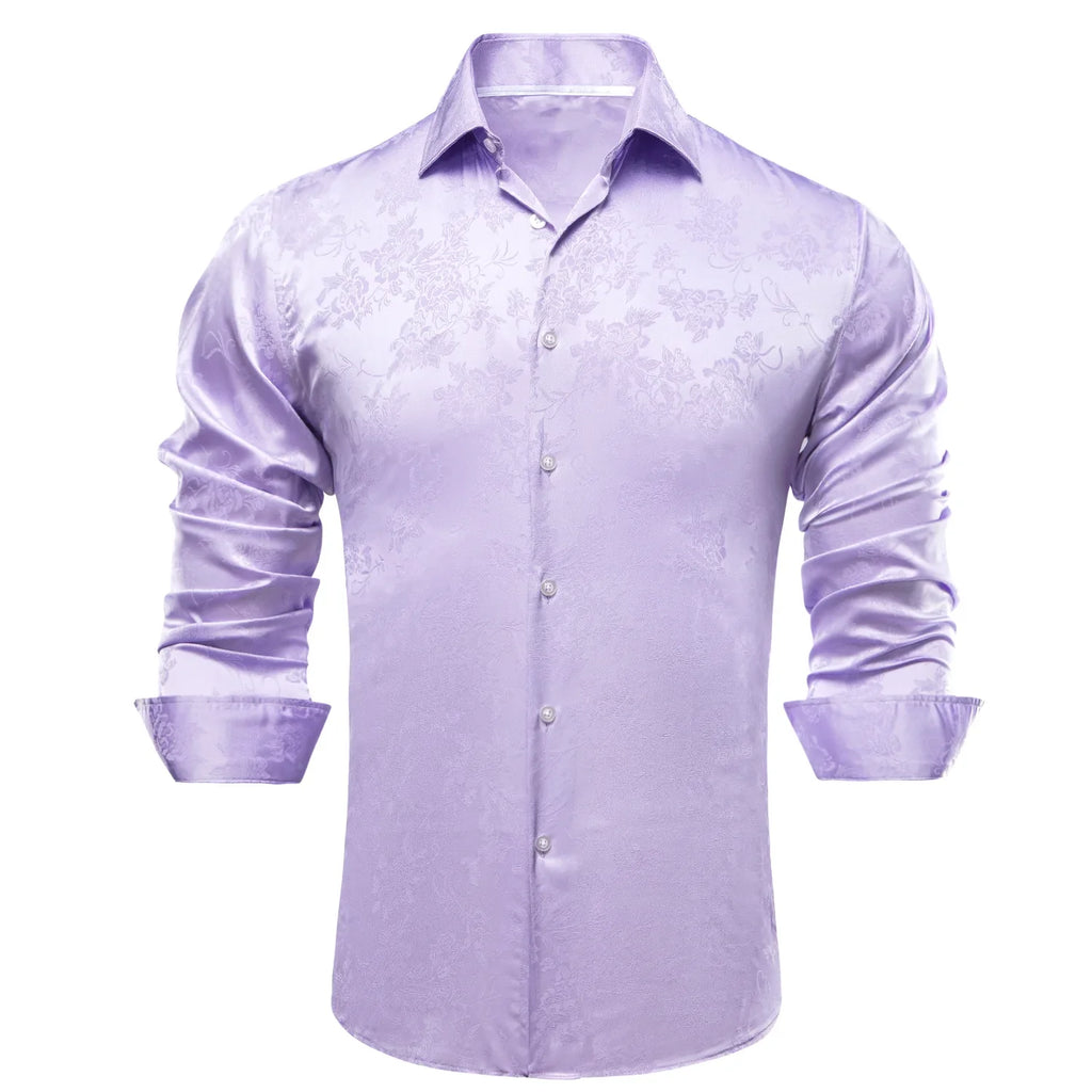 Lavender Floral Dress Shirt - GentCrest - View 5